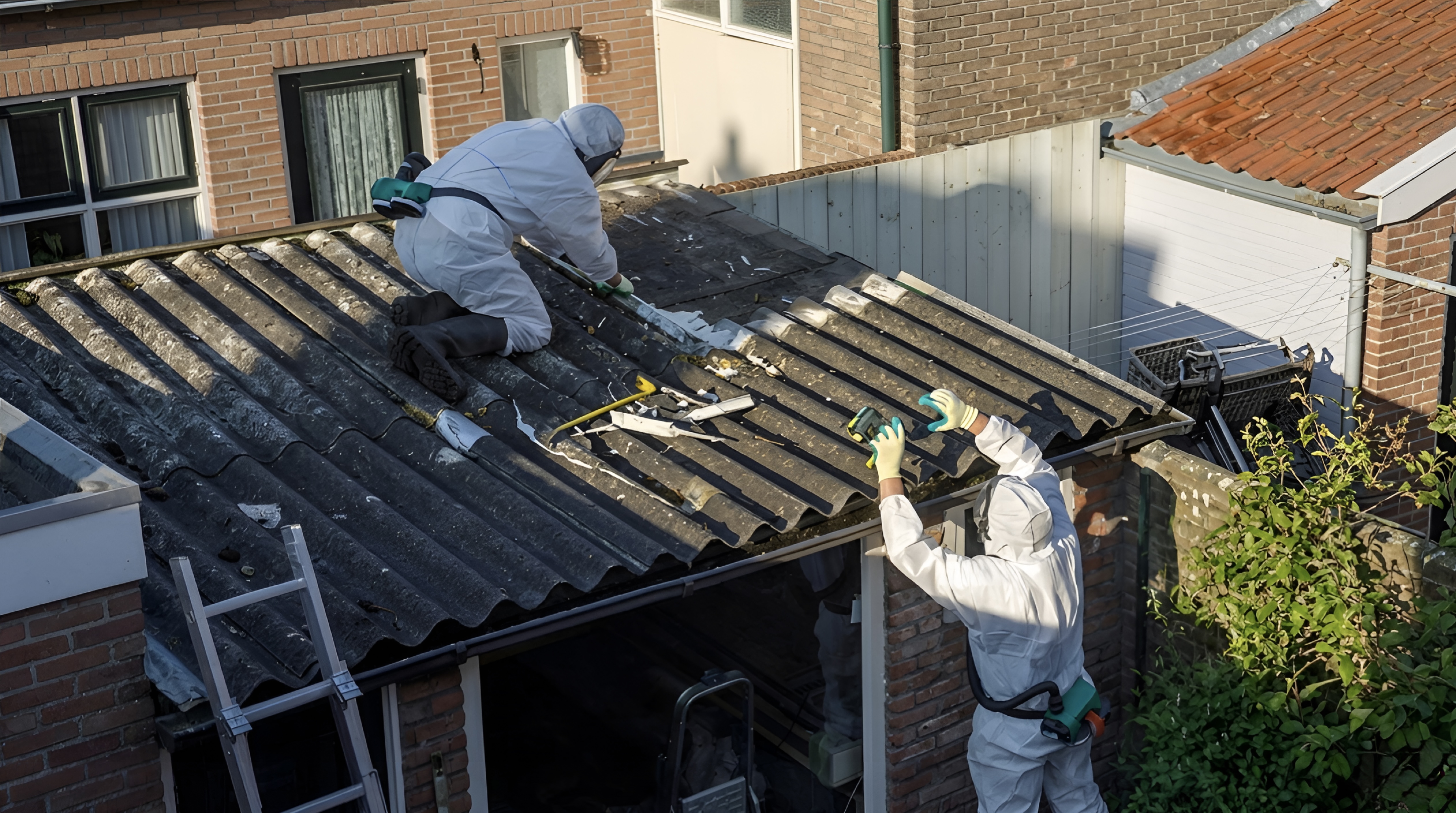 Safe asbestos removal in progress